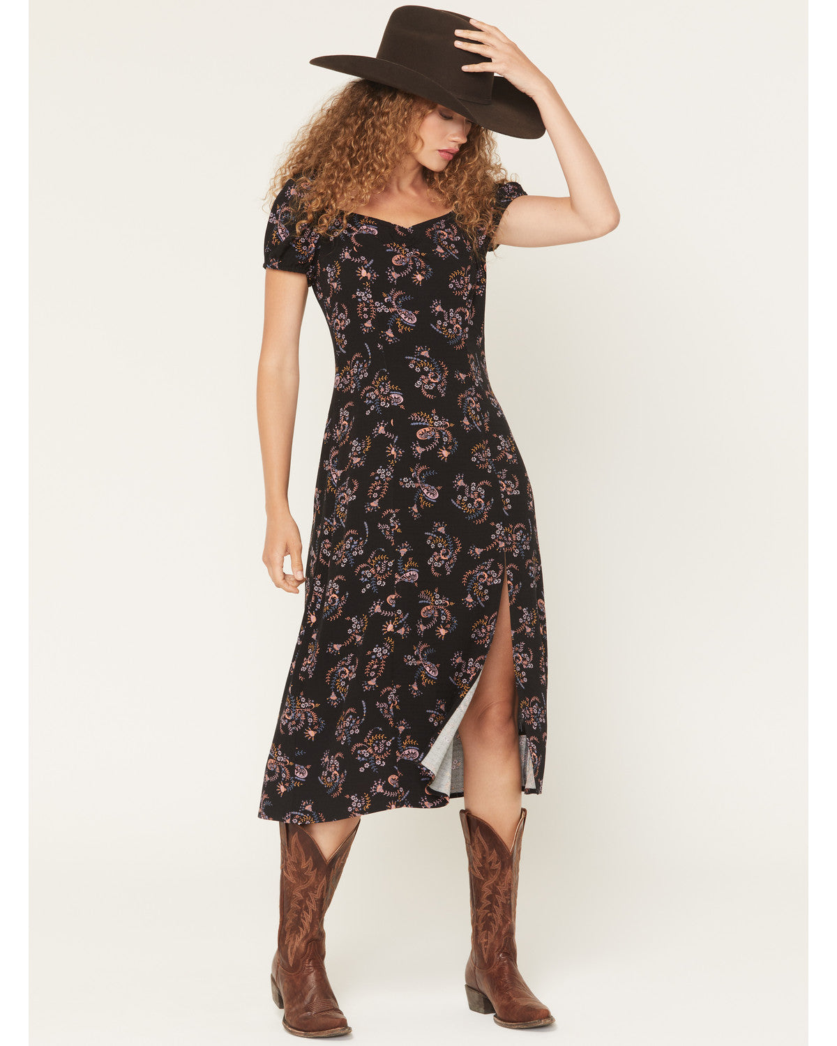 bethany midi dress Idyllwind Women's Bethany Flutter Sleeve Midi Dress