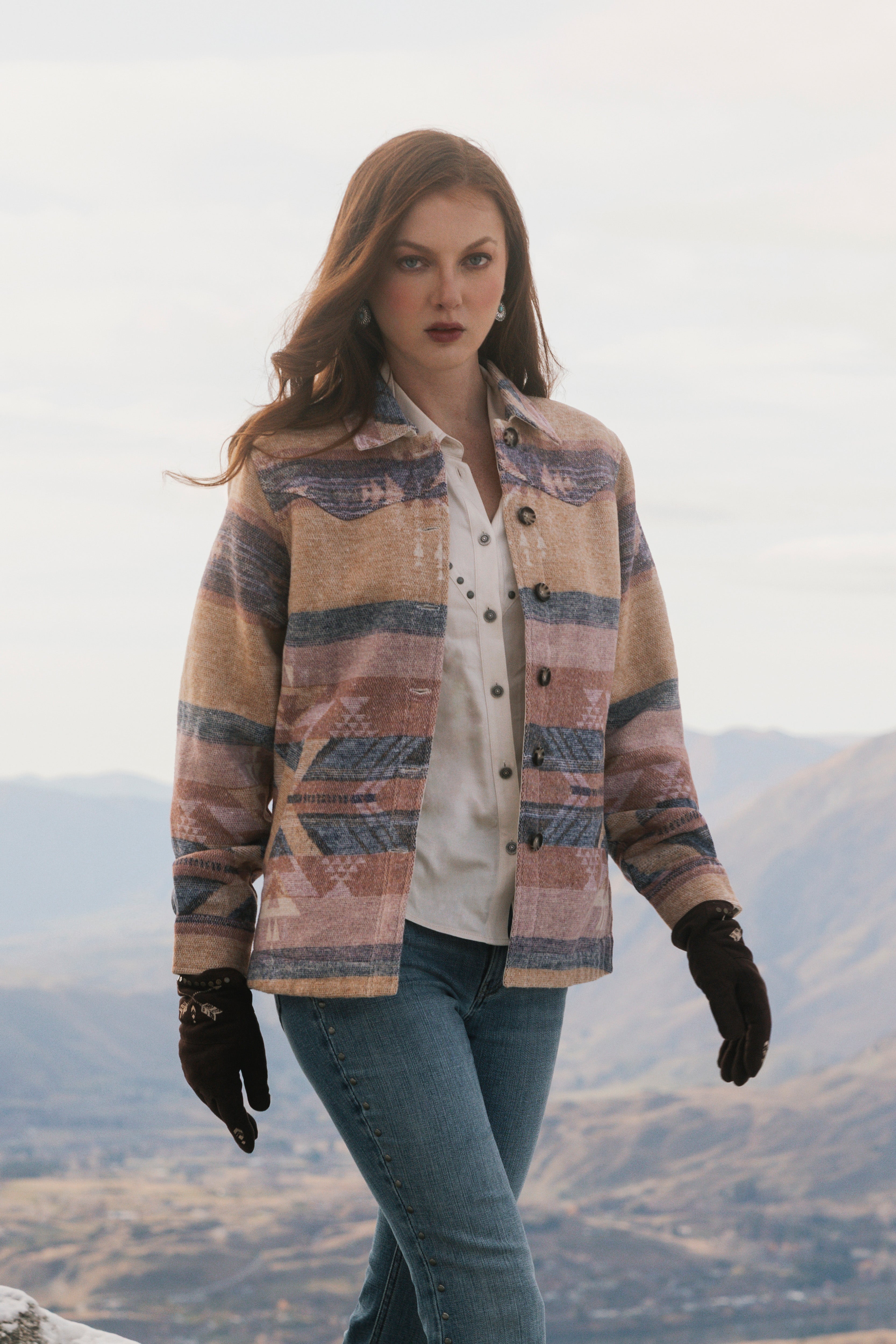 Stillwater Southwestern Print Button-Down Shacket