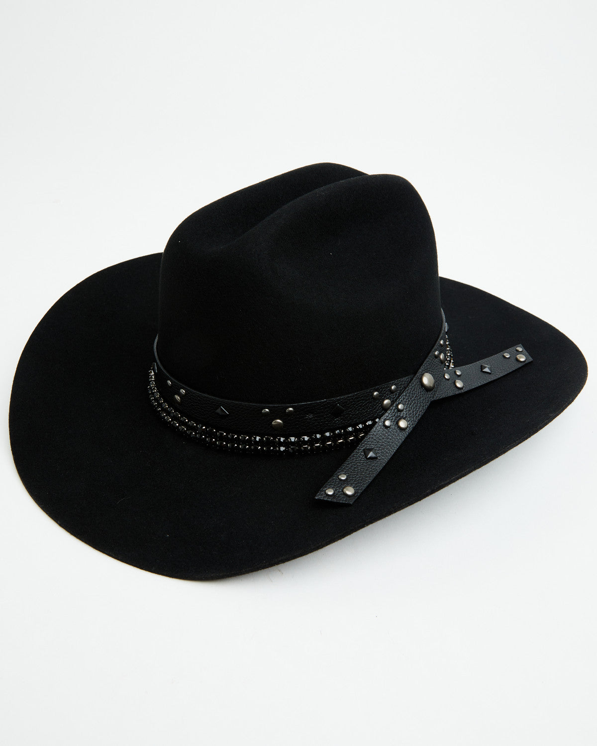 Idyllwind Miranda Lambert Black Wool Fedora Hat Bandana Band One Size Like a rhinestone cowgirl…✨? @idyllwind main image 2
