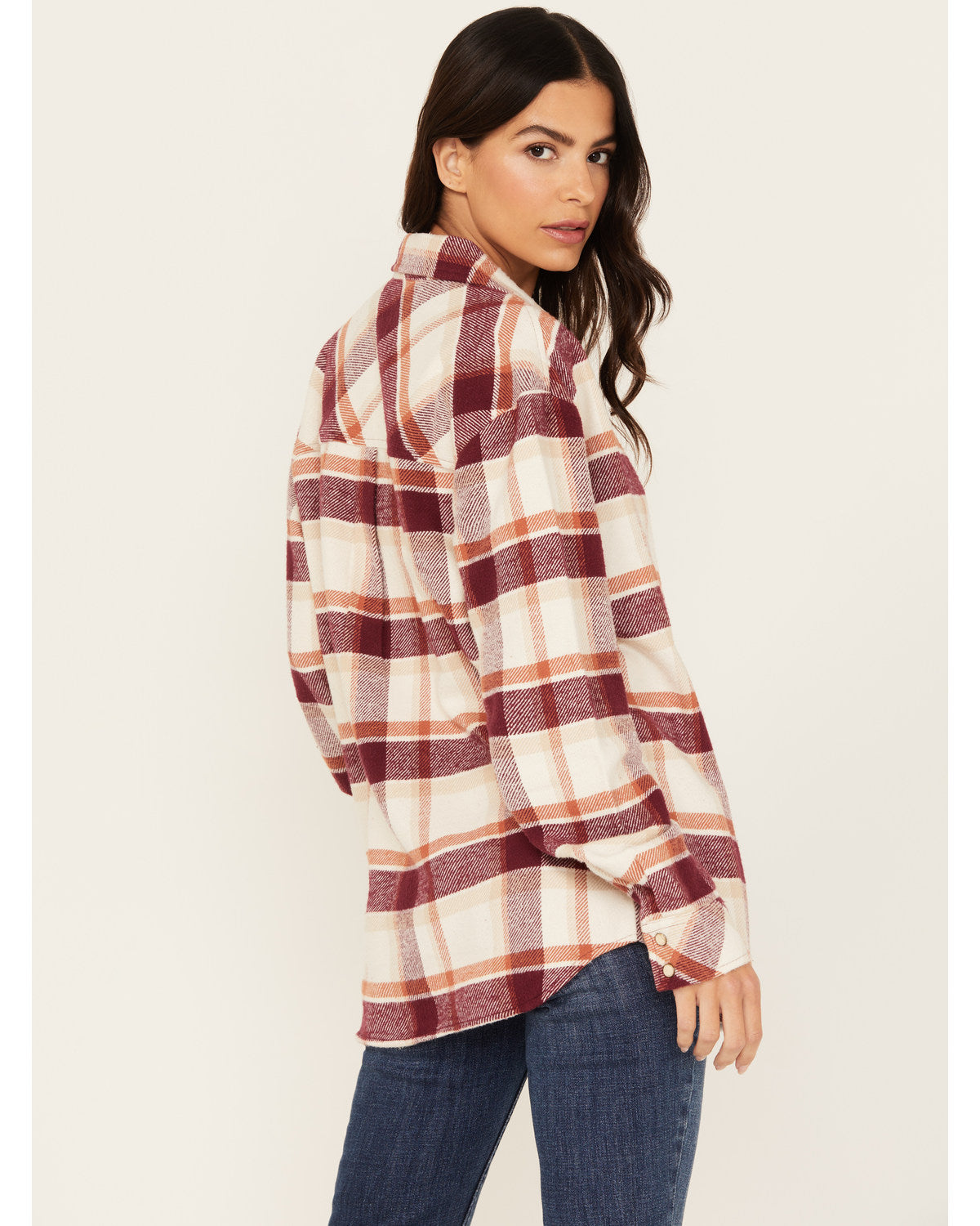 Rendon Plaid Print Long Sleeve Snap Flannel