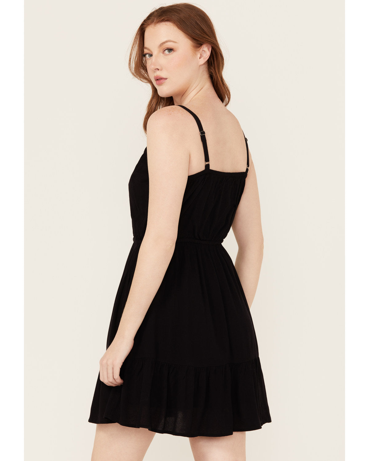 Wilsonia Tie Front Western Embroidered Dress