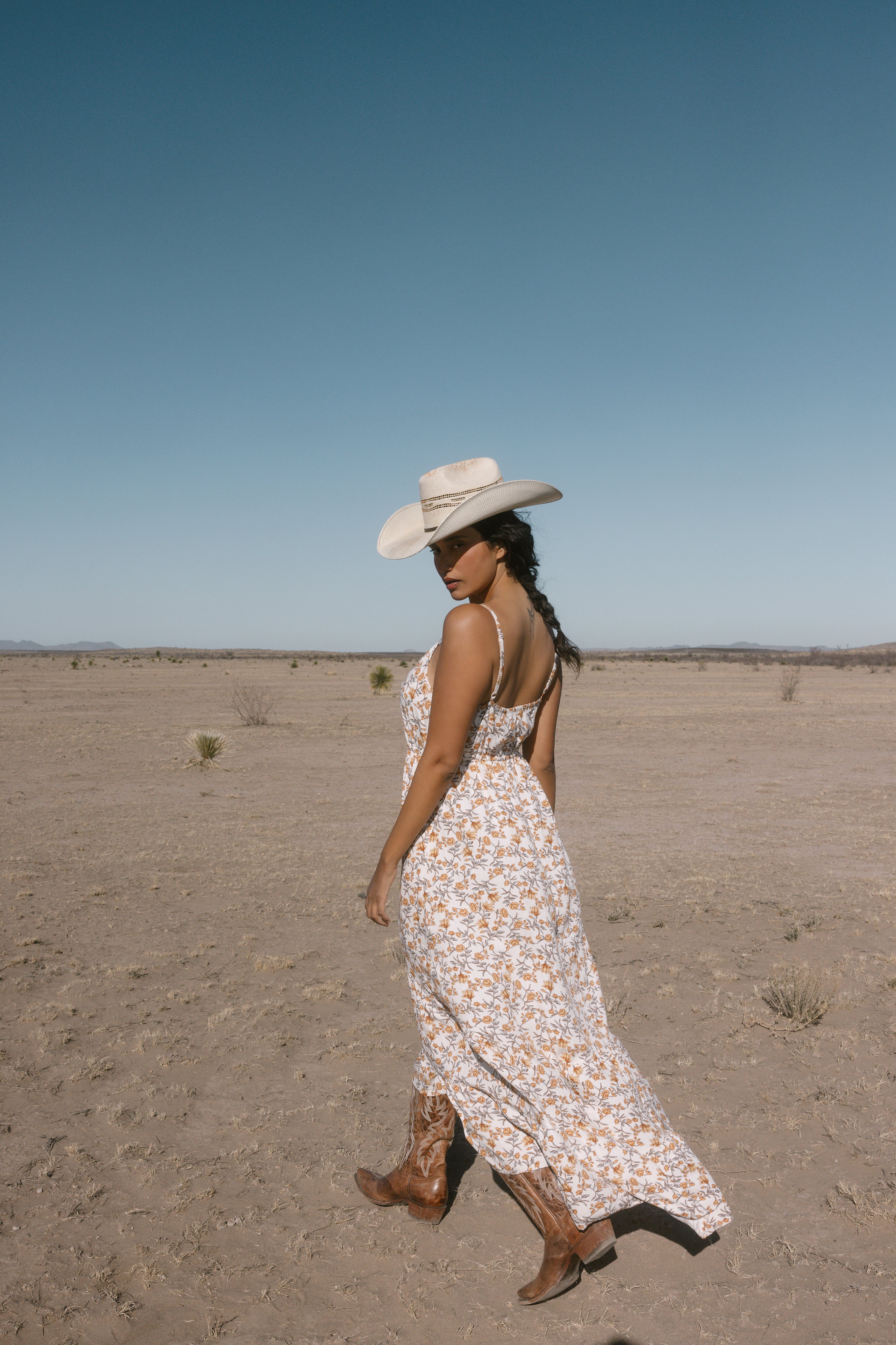 Sugarland Printed High-Low Maxi Dress