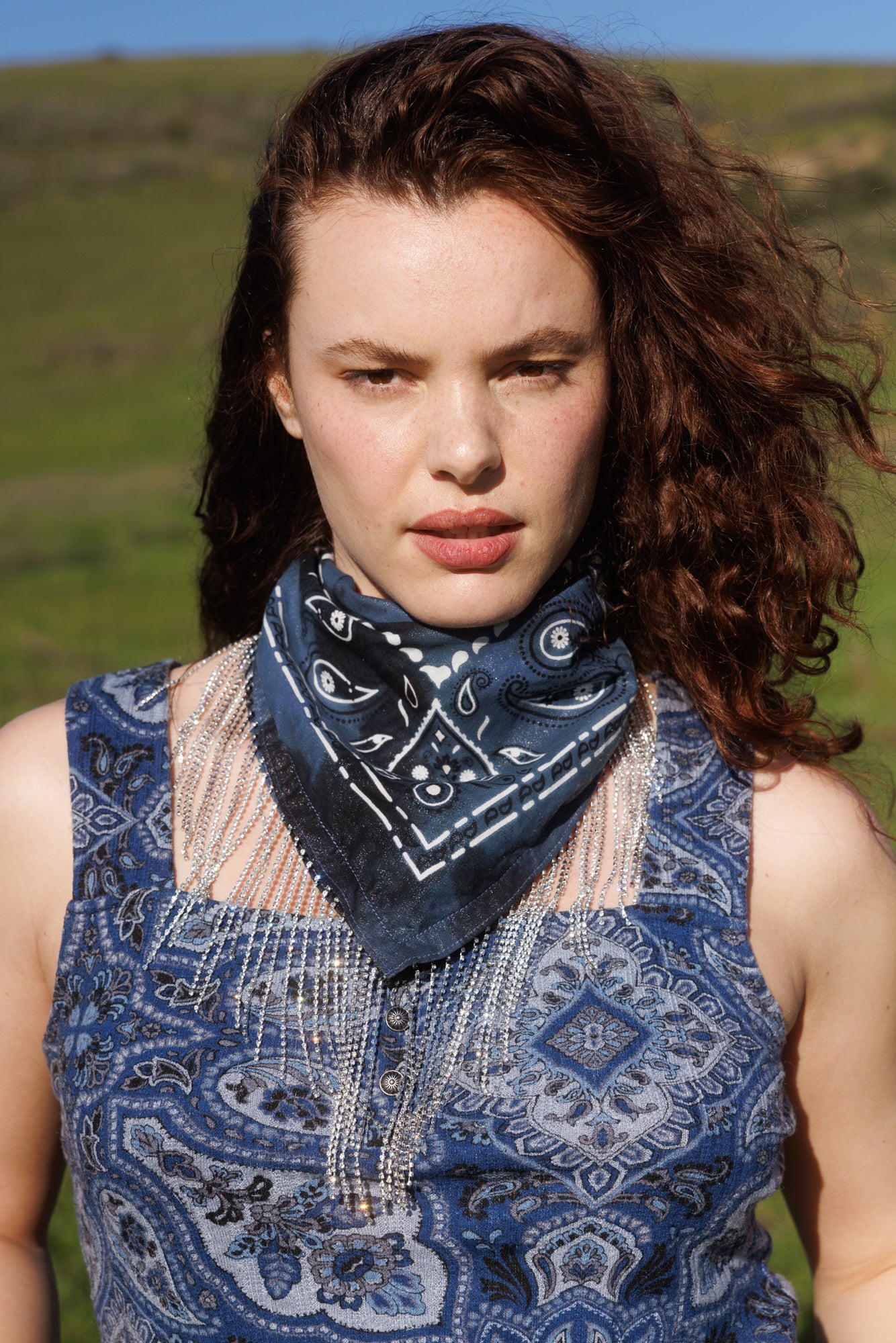 Bluebell Fringe Bandana Necklace