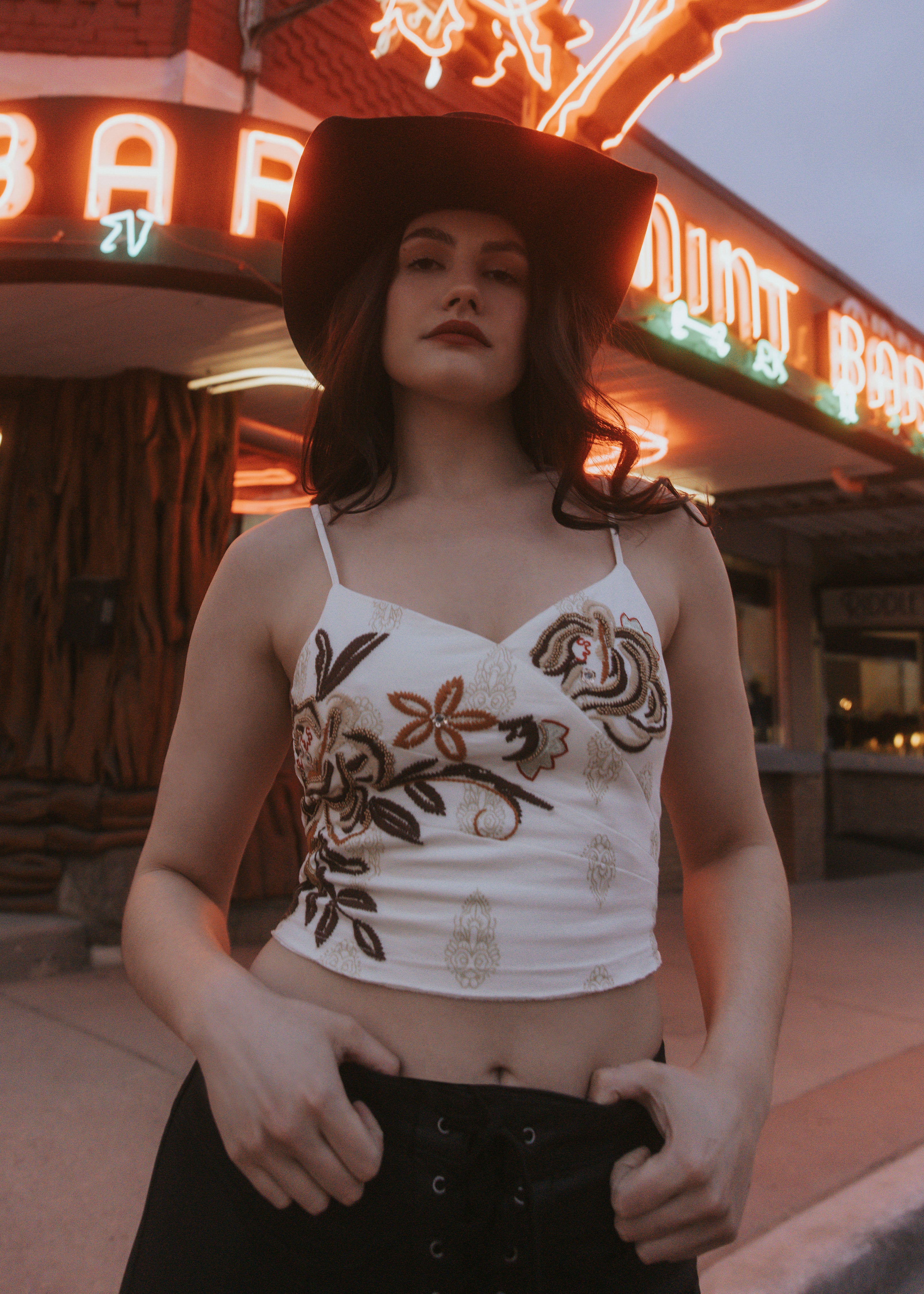 Jessamine Embroidered Beaded Crop Top