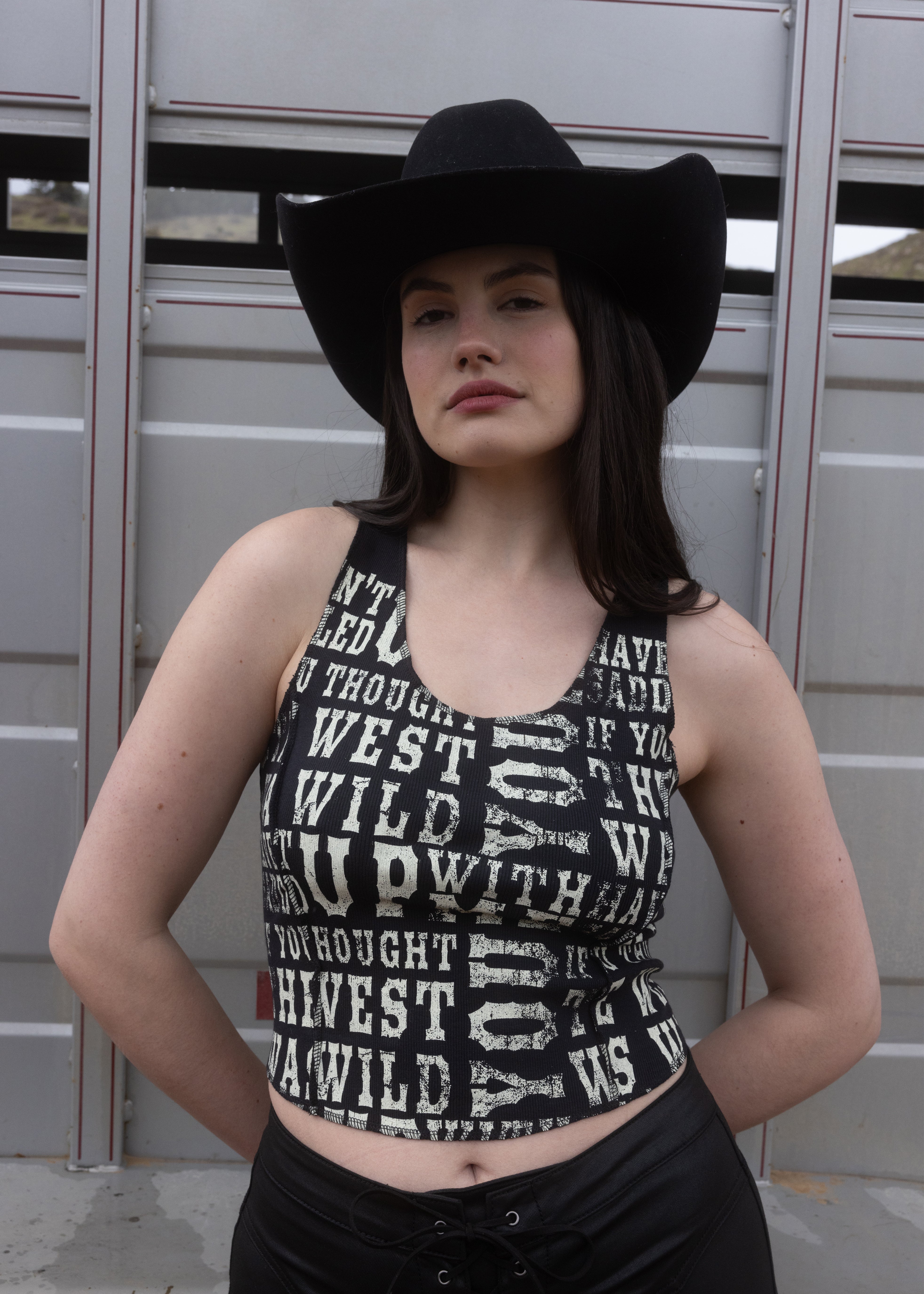 Rhett The West Was Wild Graphic Rib Knit Tank
