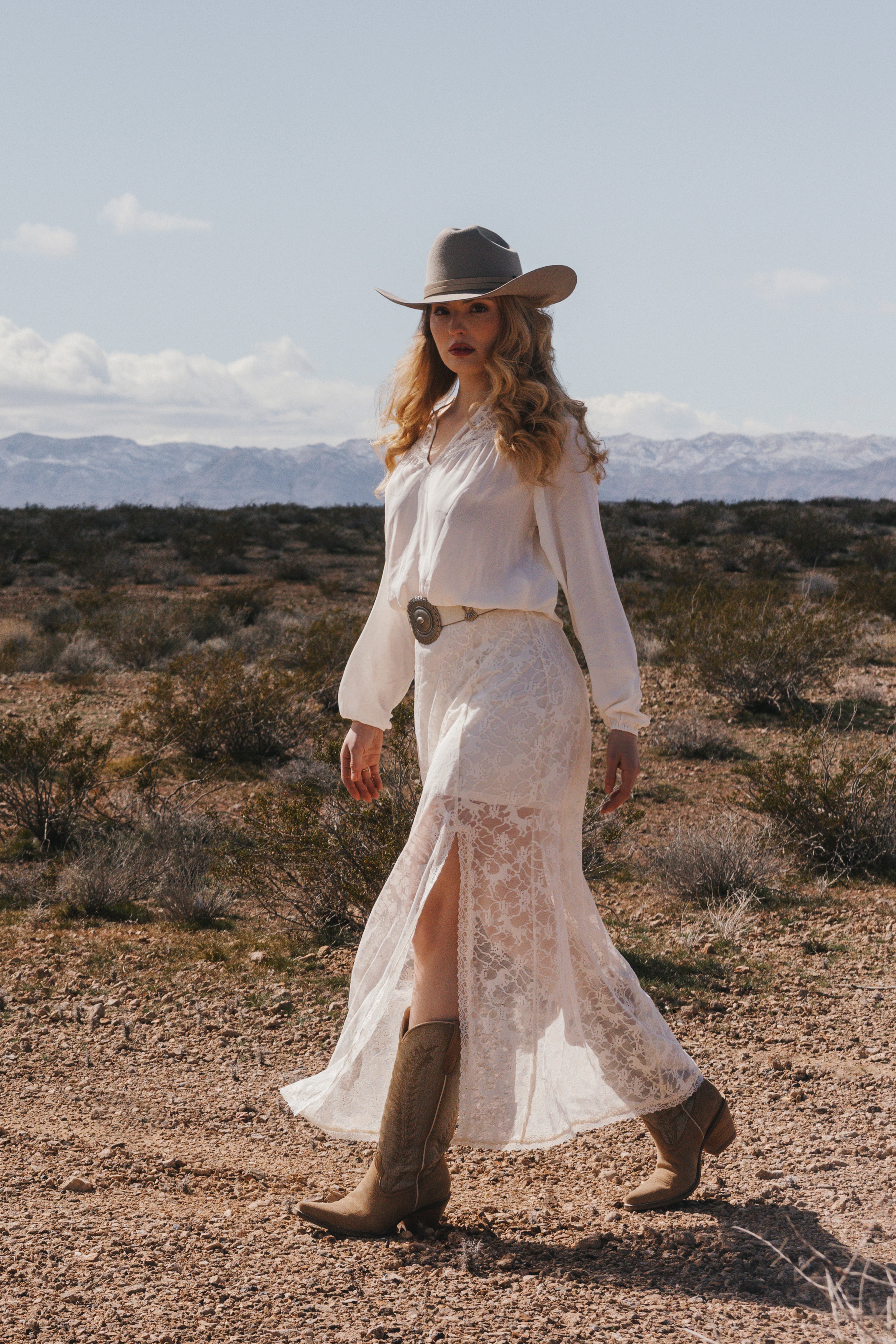 Palomino Horse Lace Midi Skirt