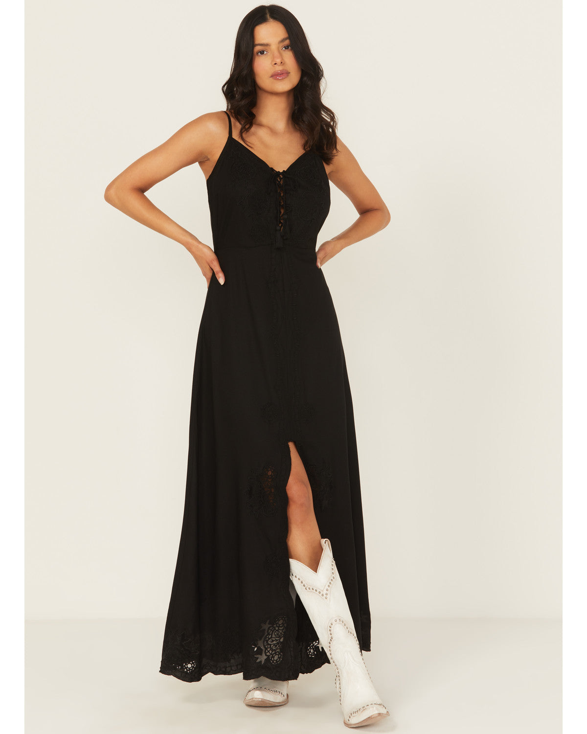 Idyllwind Women's Cut Work Sleeveless Maxi Dress Idyllwind Women's Cut Work Sleeveless Maxi Dress