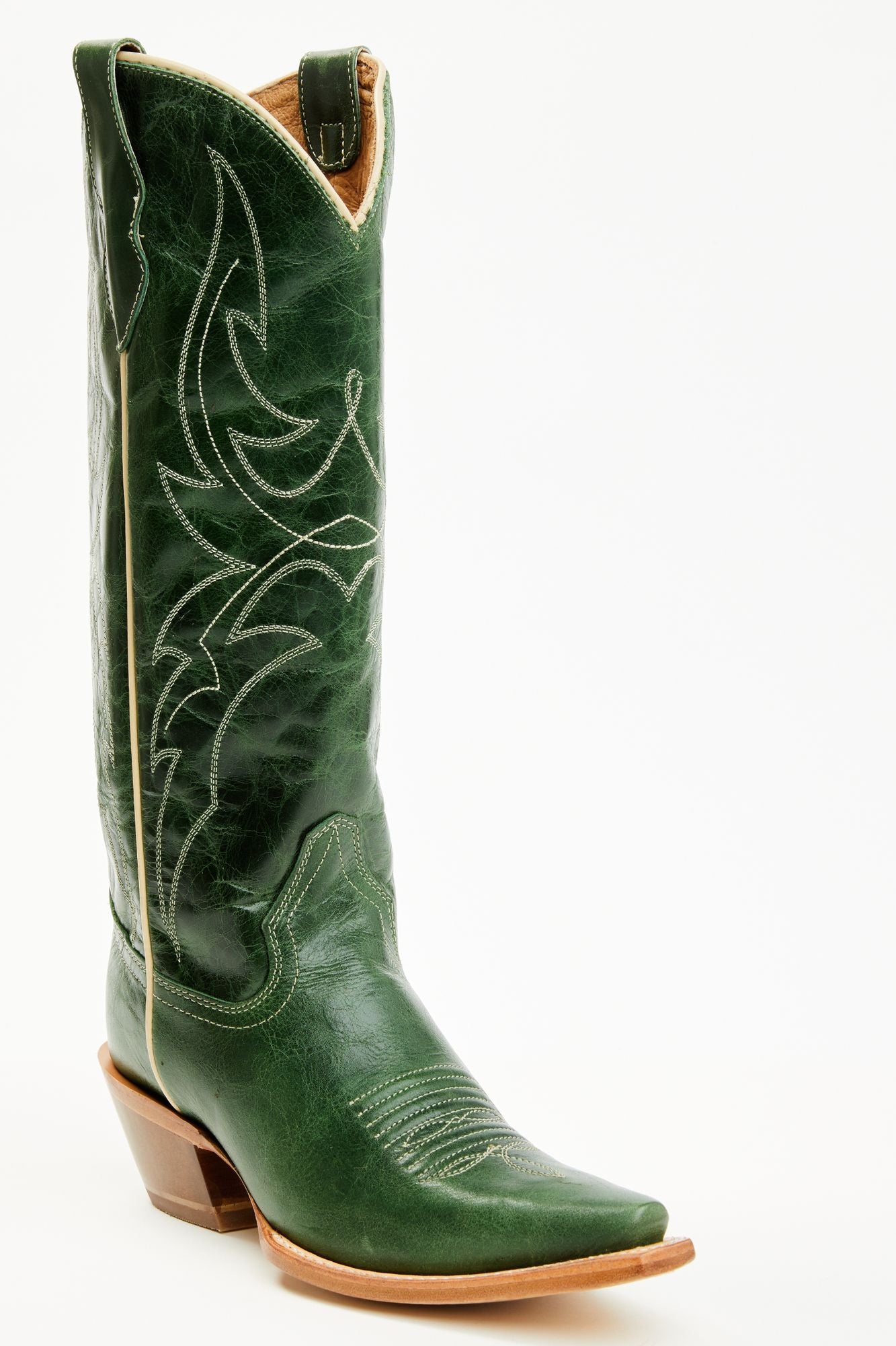 Dallas Alice Green Tall Western Boots Snip Toe - Main Image