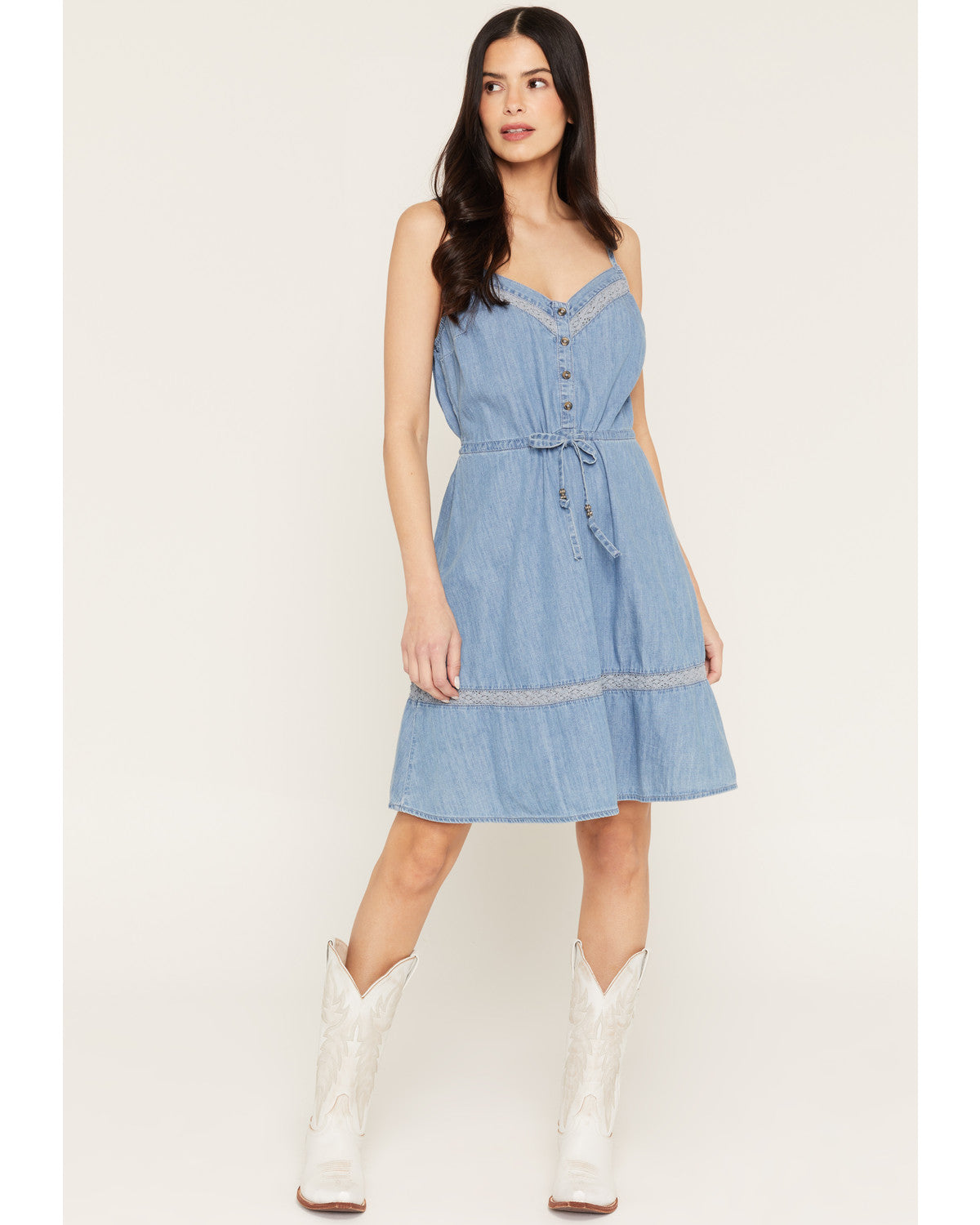 Rowan Tiered Denim Mini Dress