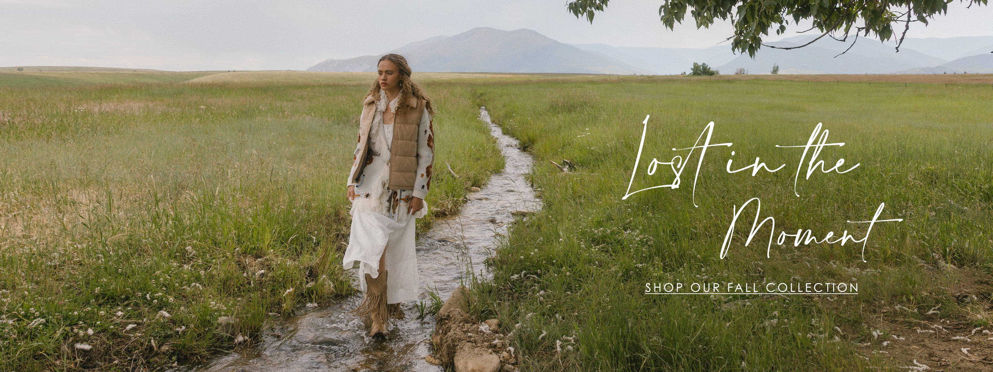 Girl in a stream