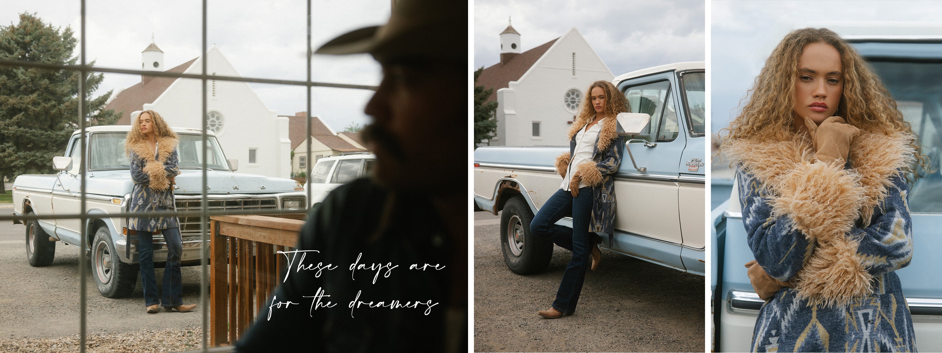 Women by a truck