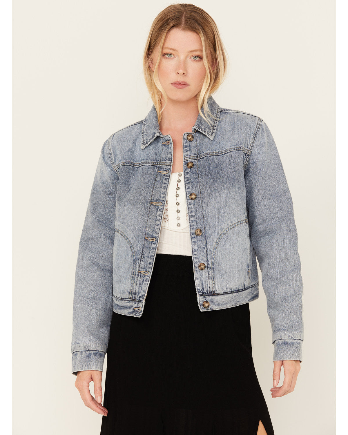 Barton Reversible Denim Blanket Jacket