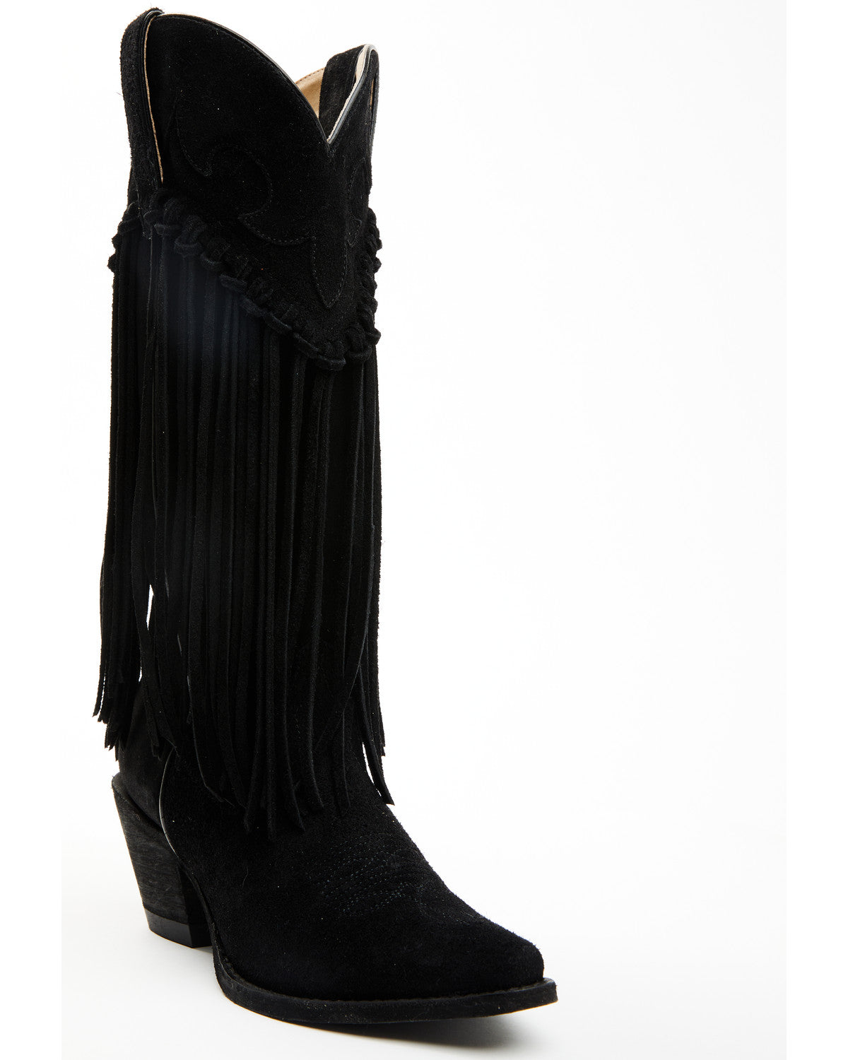 Sterling Fringe Tall Western Boots - Snip Toe