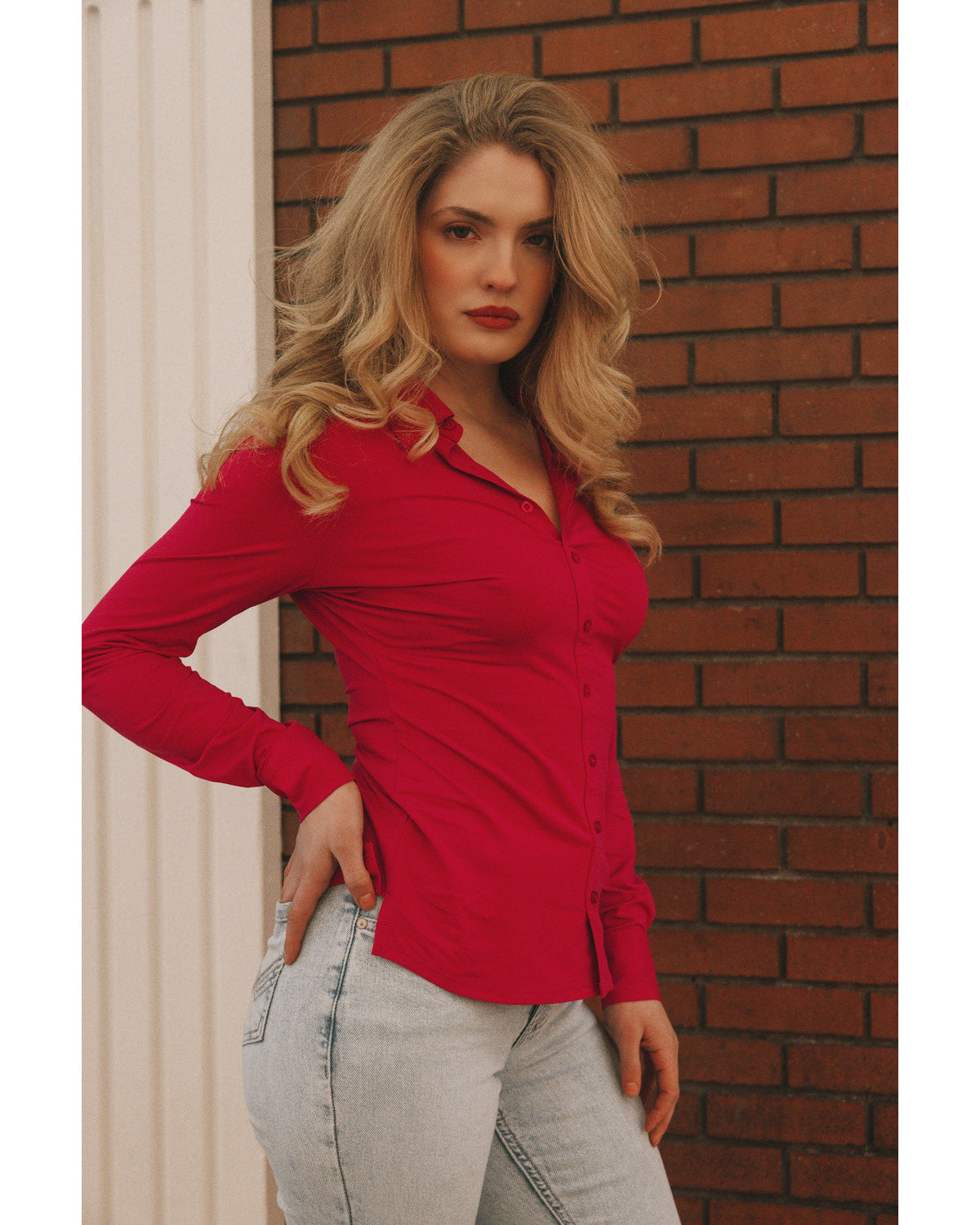 Solid Long Sleeve Pullover Western Riding Shirt