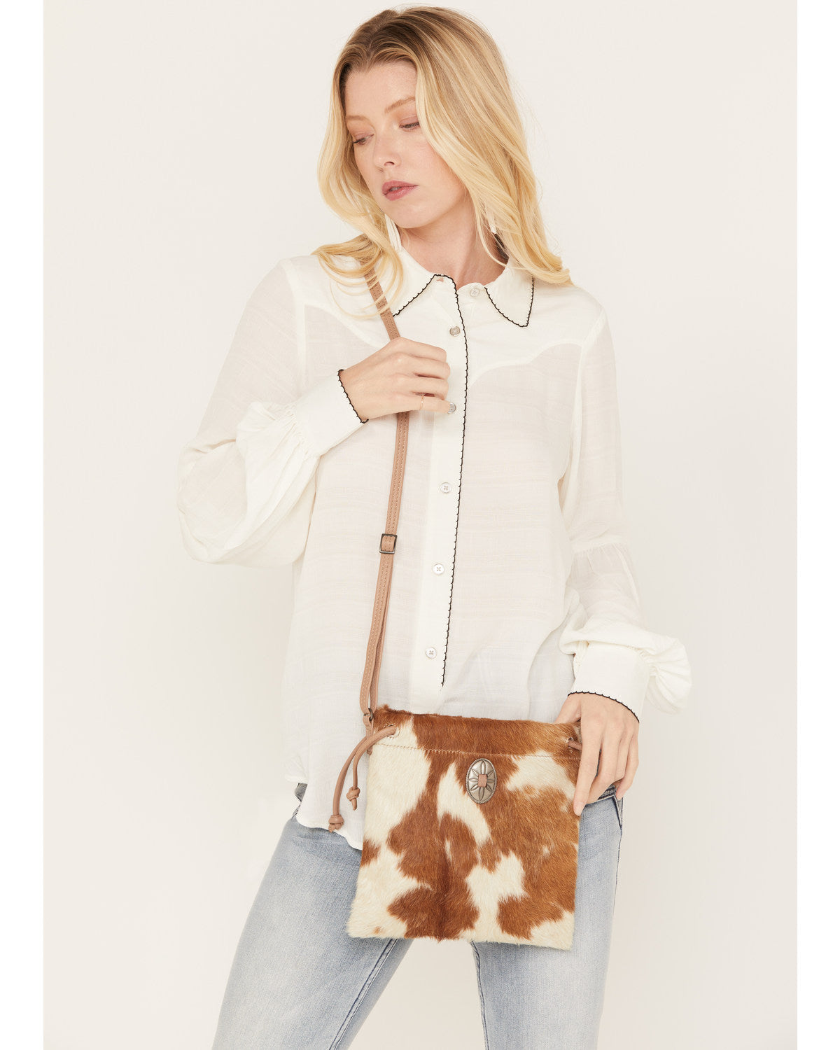 Canyon Ridge Hair-On Cowhide Crossbody Bag