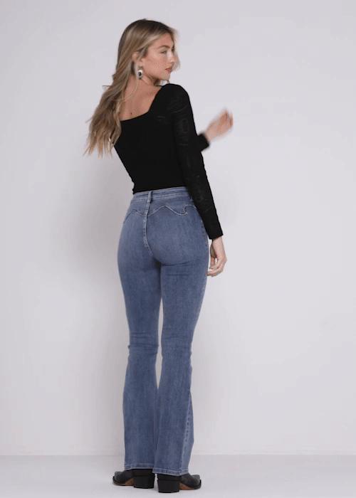 Beasley Gypsy High Rise Western Yoke Stretch Bootcut Jeans