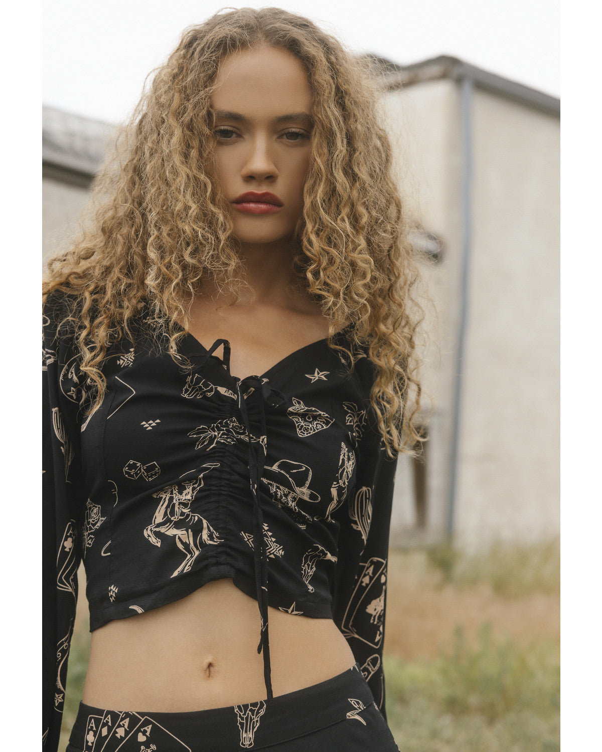 Keystone Conversational Print Long Sleeve Top