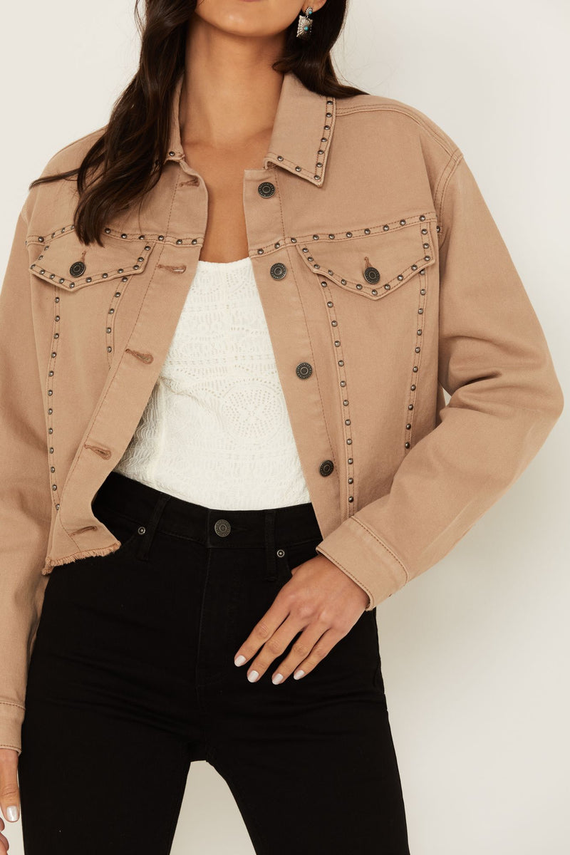 Cropped deals nude jacket