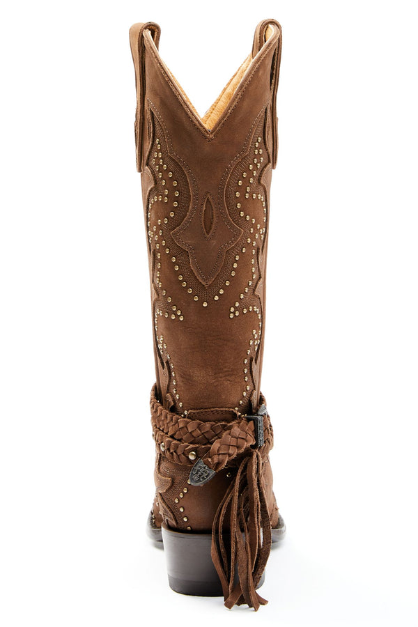 Barfly Brown Western Boots - Snip Toe - Brown