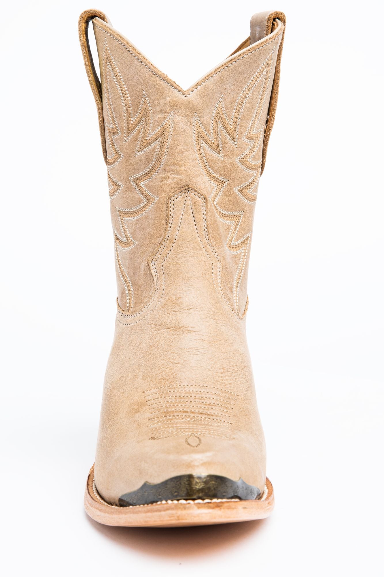 Wheels Natural Western Booties - Round Toe