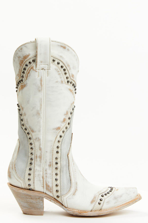 Walk This Way Western Boots - Snip Toe - White