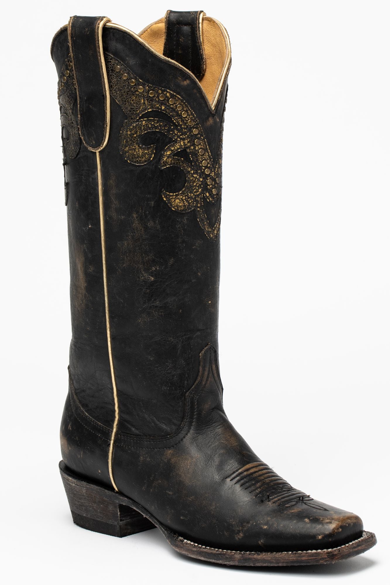 Tough Cookie Black Western Boots Narrow Square Toe