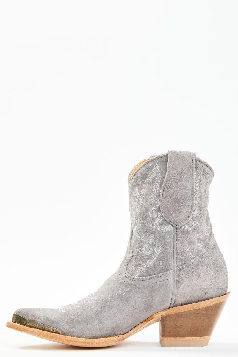 Light grey sales suede booties