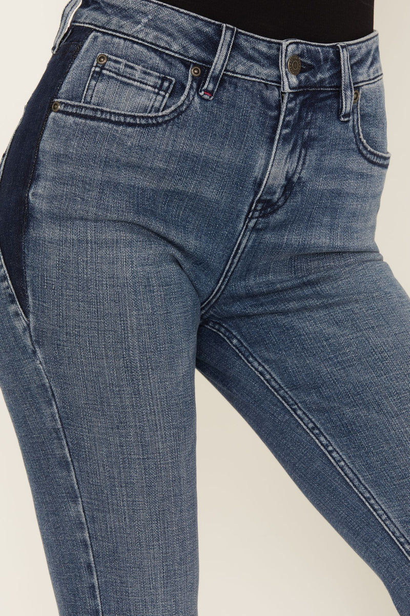 Barella Dark Wash Contrast Panels High Risin\' Stretch Bootcut Jeans –  Idyllwind Fueled by Miranda Lambert