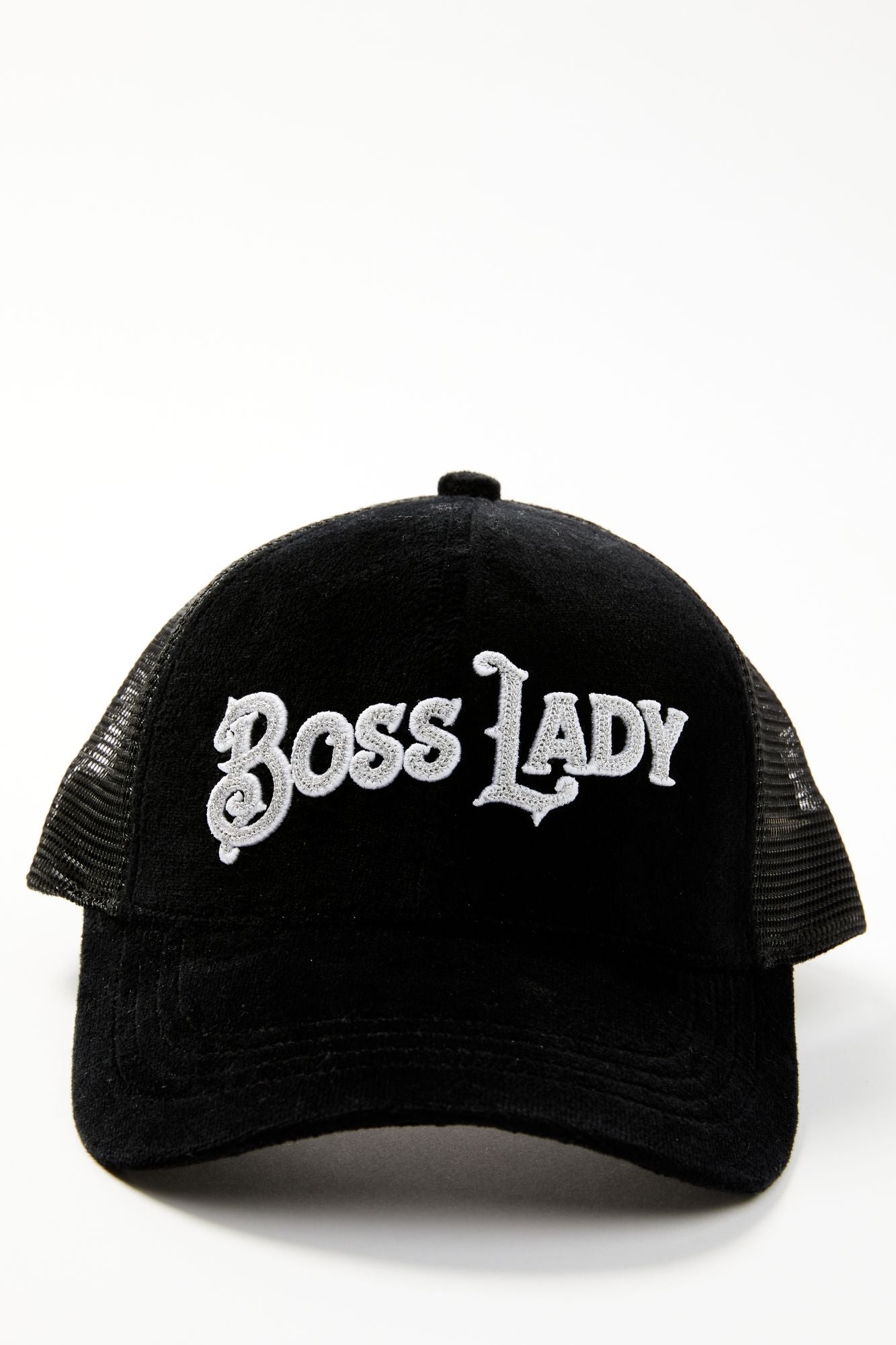 Boss Lady Velvet Mesh Back Baseball Hat