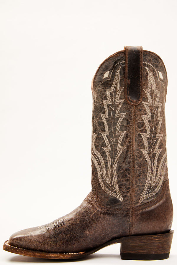 Outlaw Dark Brown Performance Western Boot w/Comfort Technology – Broad Square Toe - Dark Brown