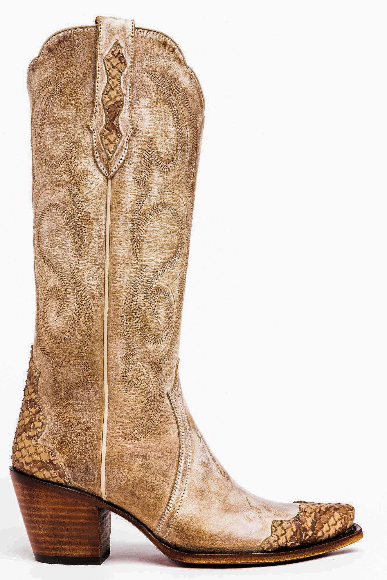 Sanded Sky Western Boots - Snip Toe