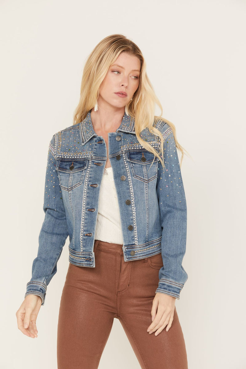 Shiloh Drive Embellished Denim Trucker Jacket – Idyllwind Fueled