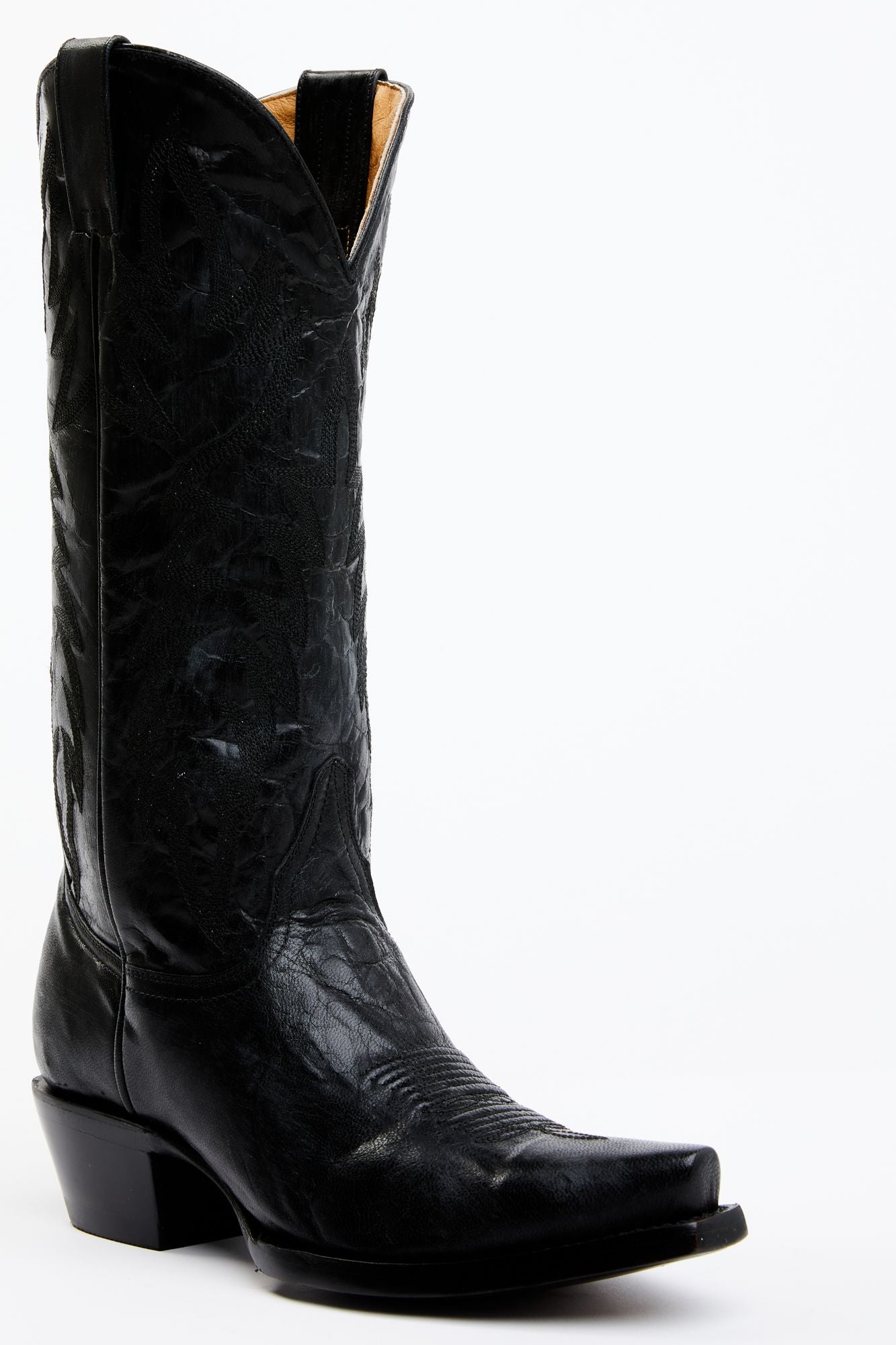 Wheeler Black Western Performance Boots Snip Toe