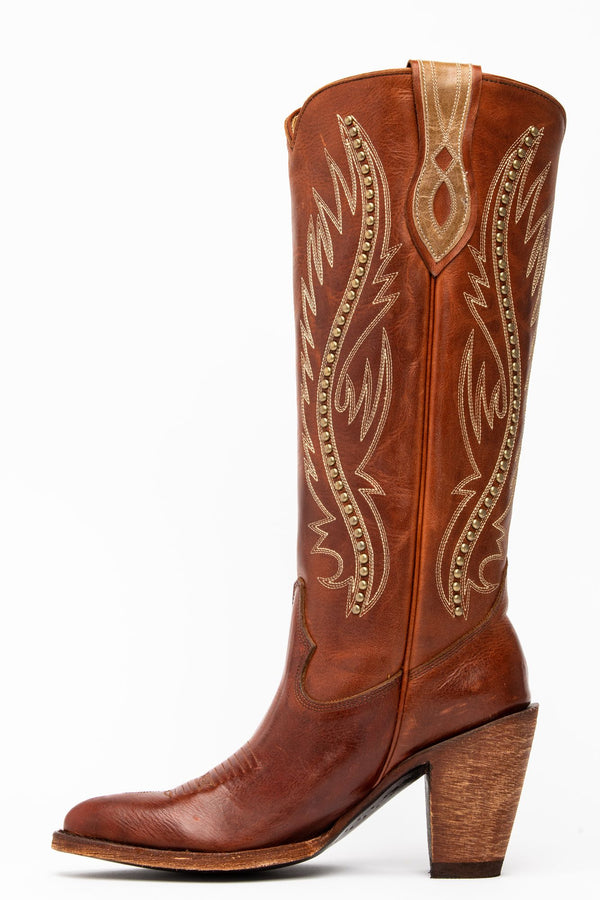 Stance Western Boots - Round Toe - Cognac