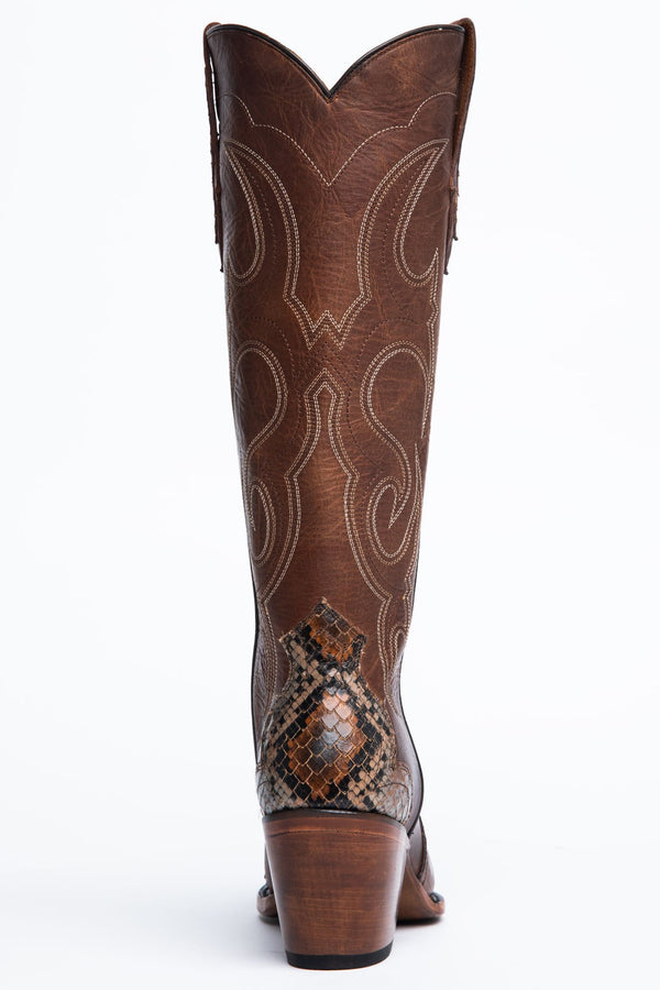 Scaled-Up Western Boots - Snip Toe