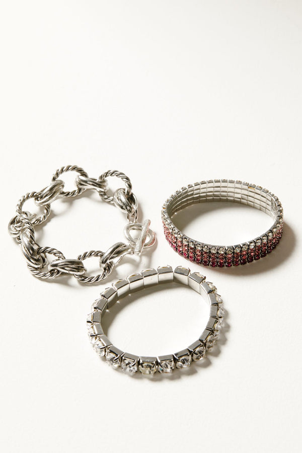 Waverly 3-piece Bracelet Set - Silver