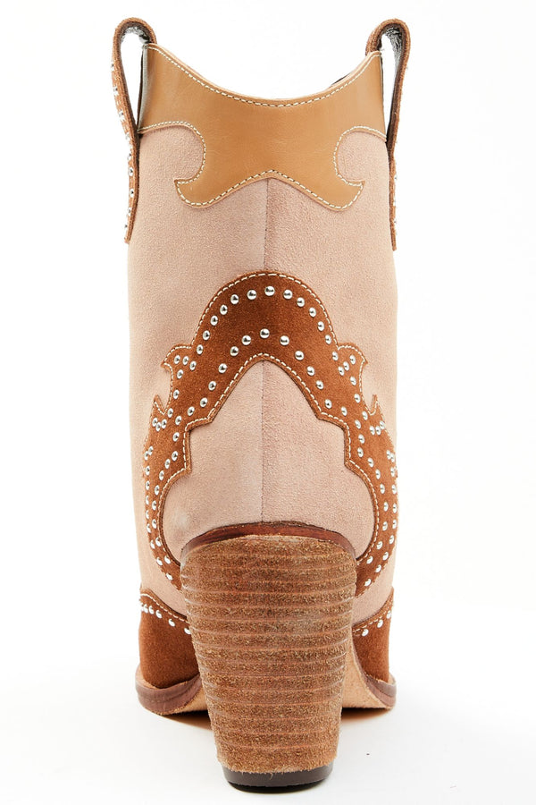 Sugar and Spice Western Bootie - Round Toe - Tan