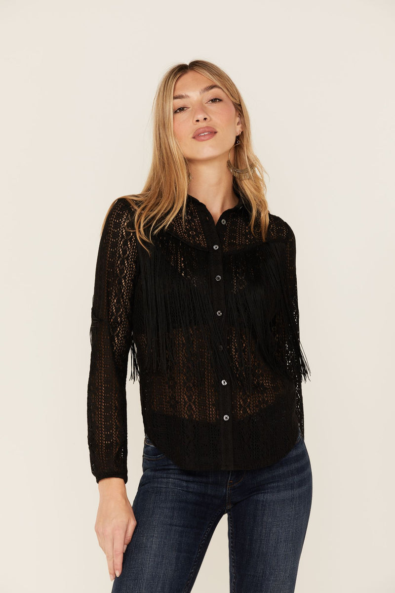 Cow Print Tie Front Long Sleeve Western Shirt – Idyllwind Fueled by Miranda  Lambert