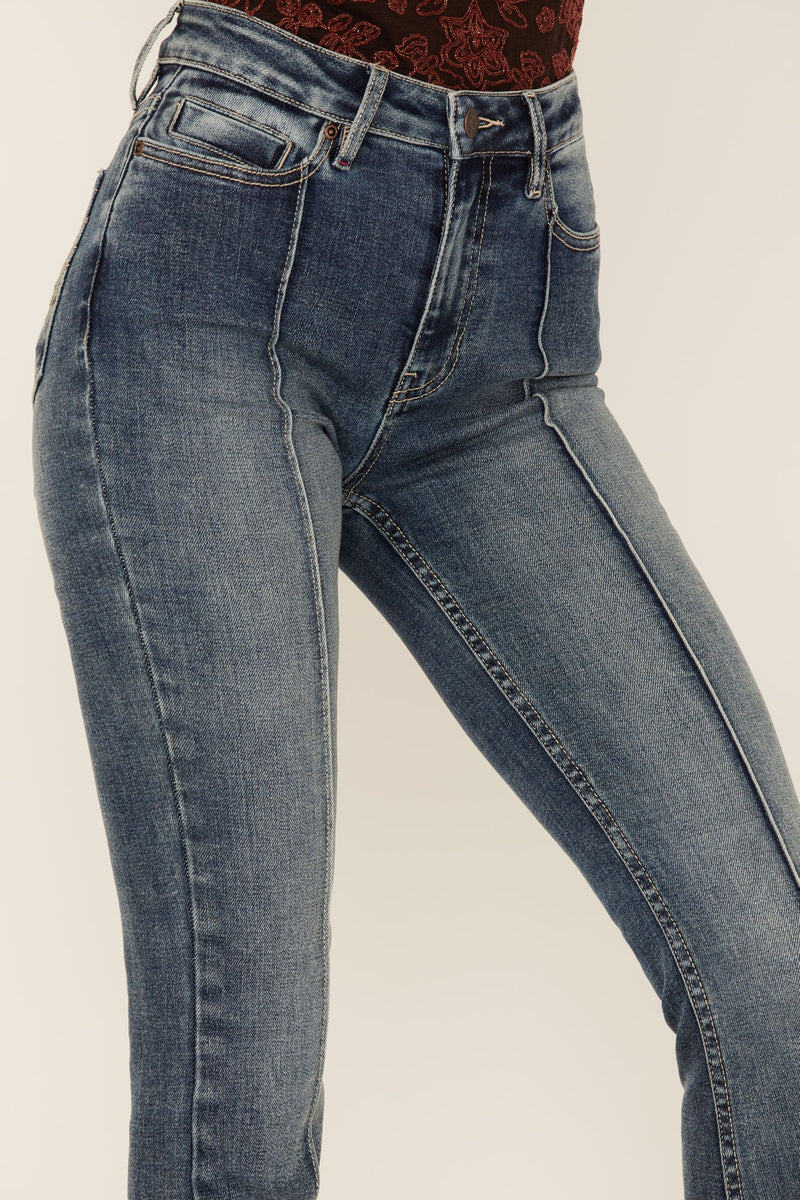 Holland Medium Wash Contrast Panels High Risin' Stretch Bootcut Jeans –  Idyllwind Fueled by Miranda Lambert