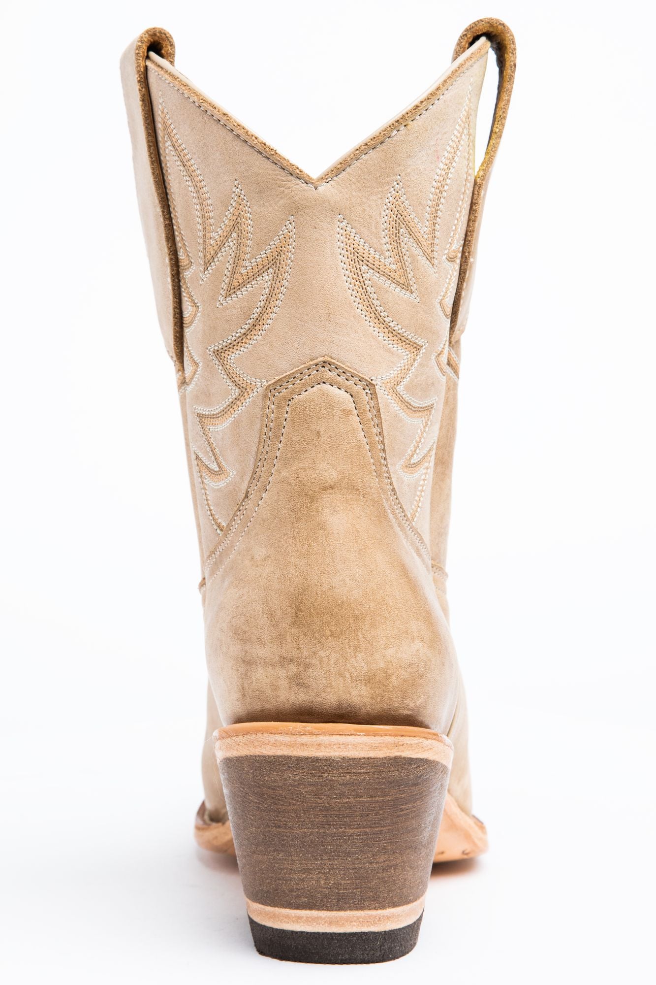 Wheels Natural Western Booties - Round Toe