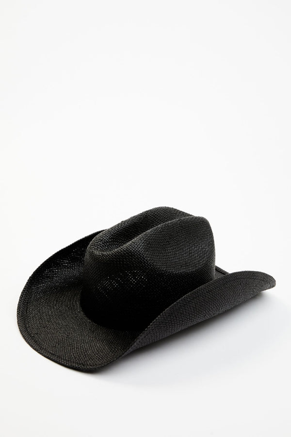 Pioneer Lane Western Straw Hat - Black