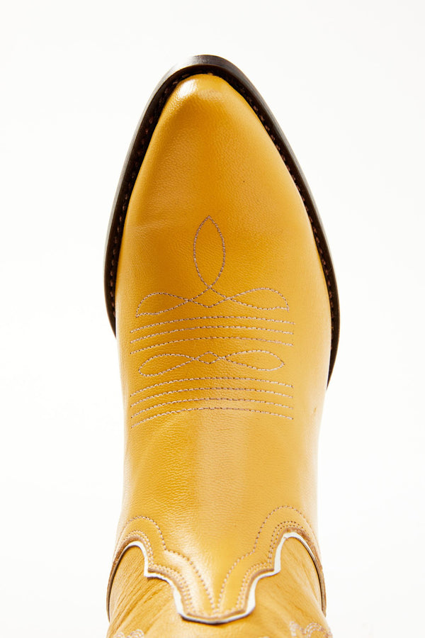 Sunshine-Y Day Western Boots - Round Toe - Yellow
