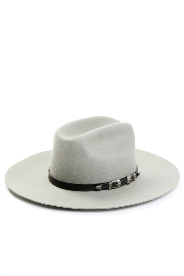 Double D Wool Felt Western Hat - Grey