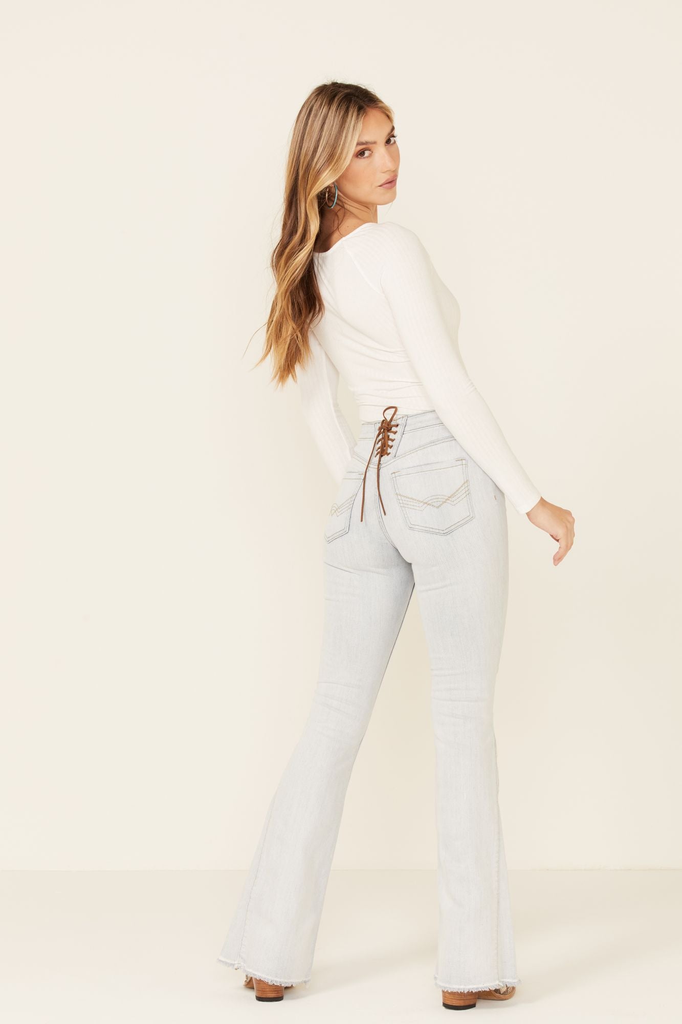 Light Blue - Olivia is 5' 9" and wearing size 2