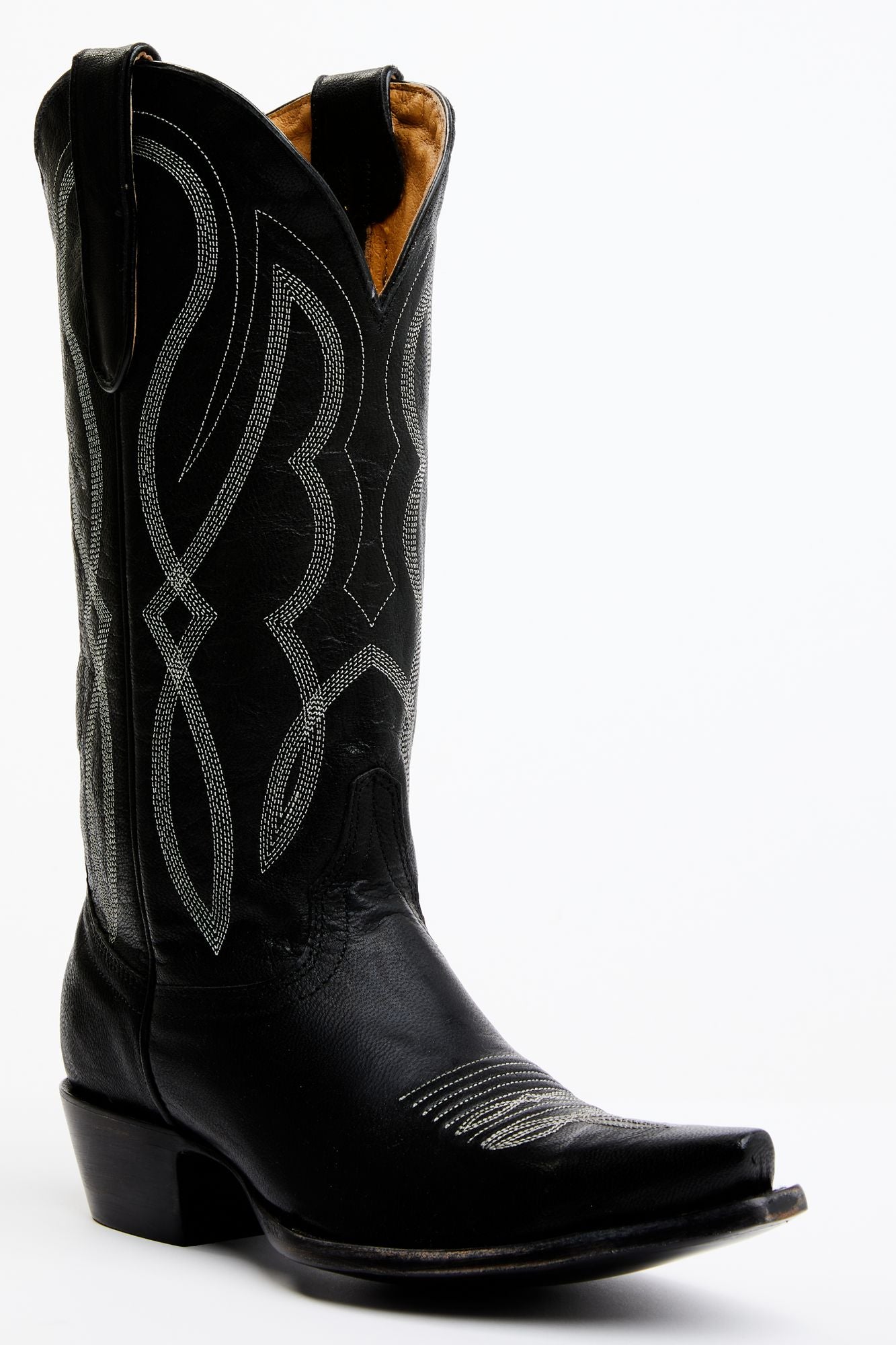 Colt Volgo Black Leather Western Boots Snip Toe