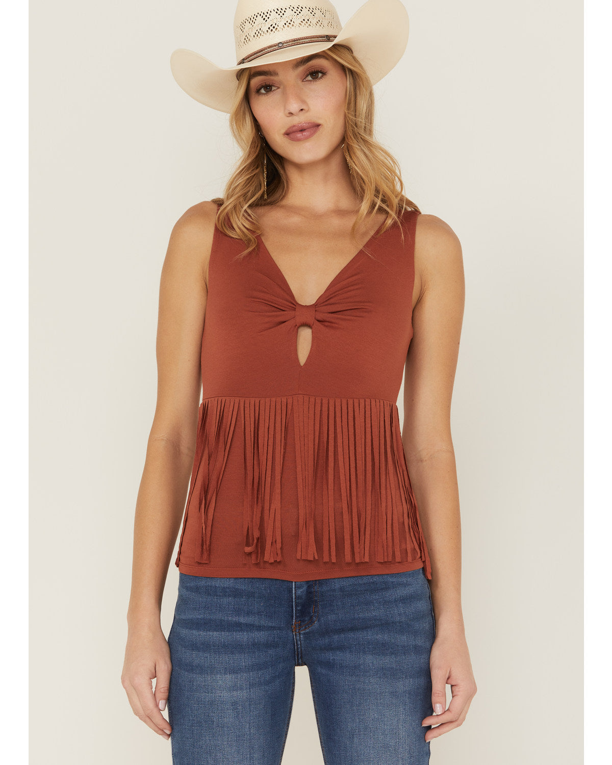 Bluebell Twist & Fringe Top