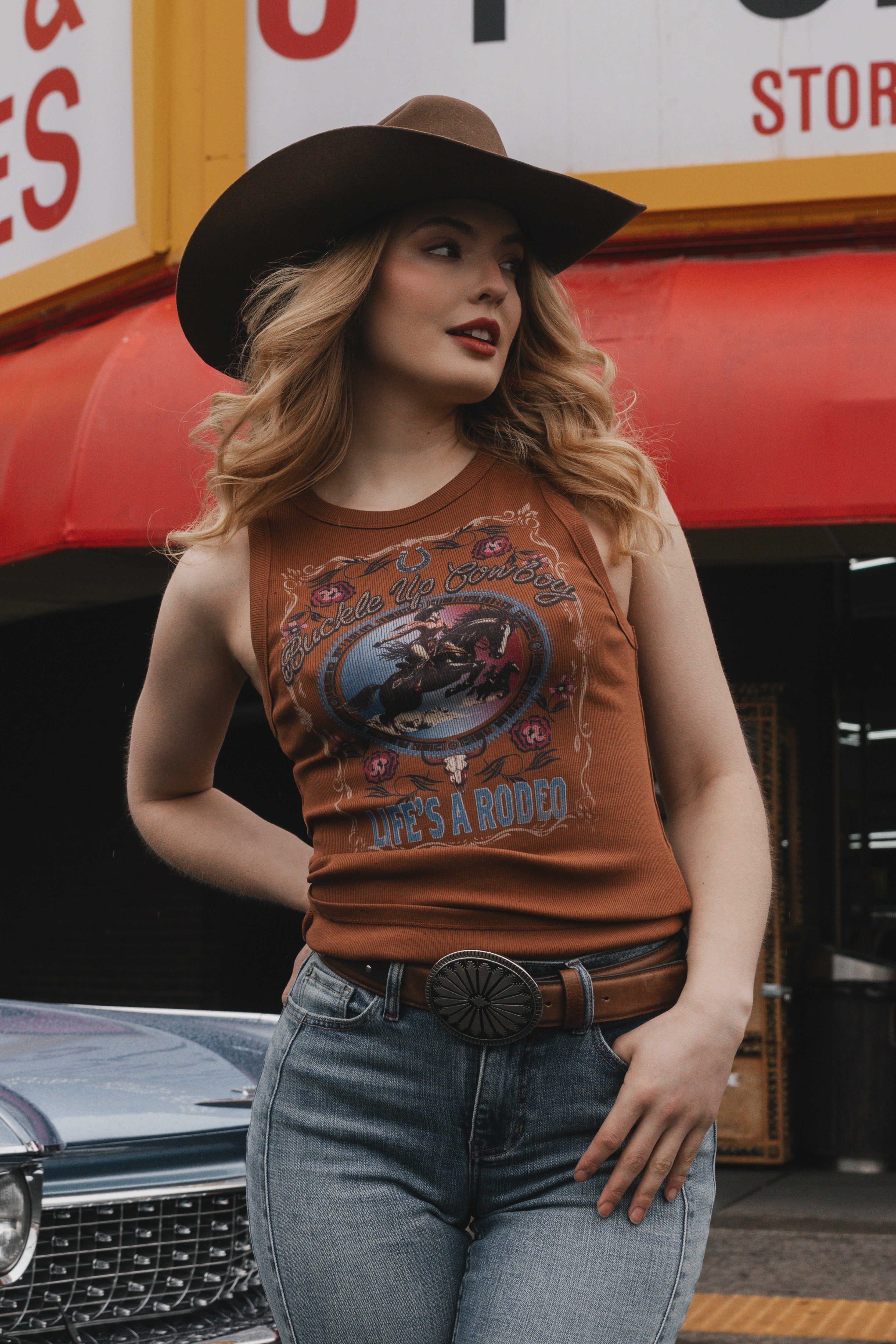 Buckle Up Cowboy Tank