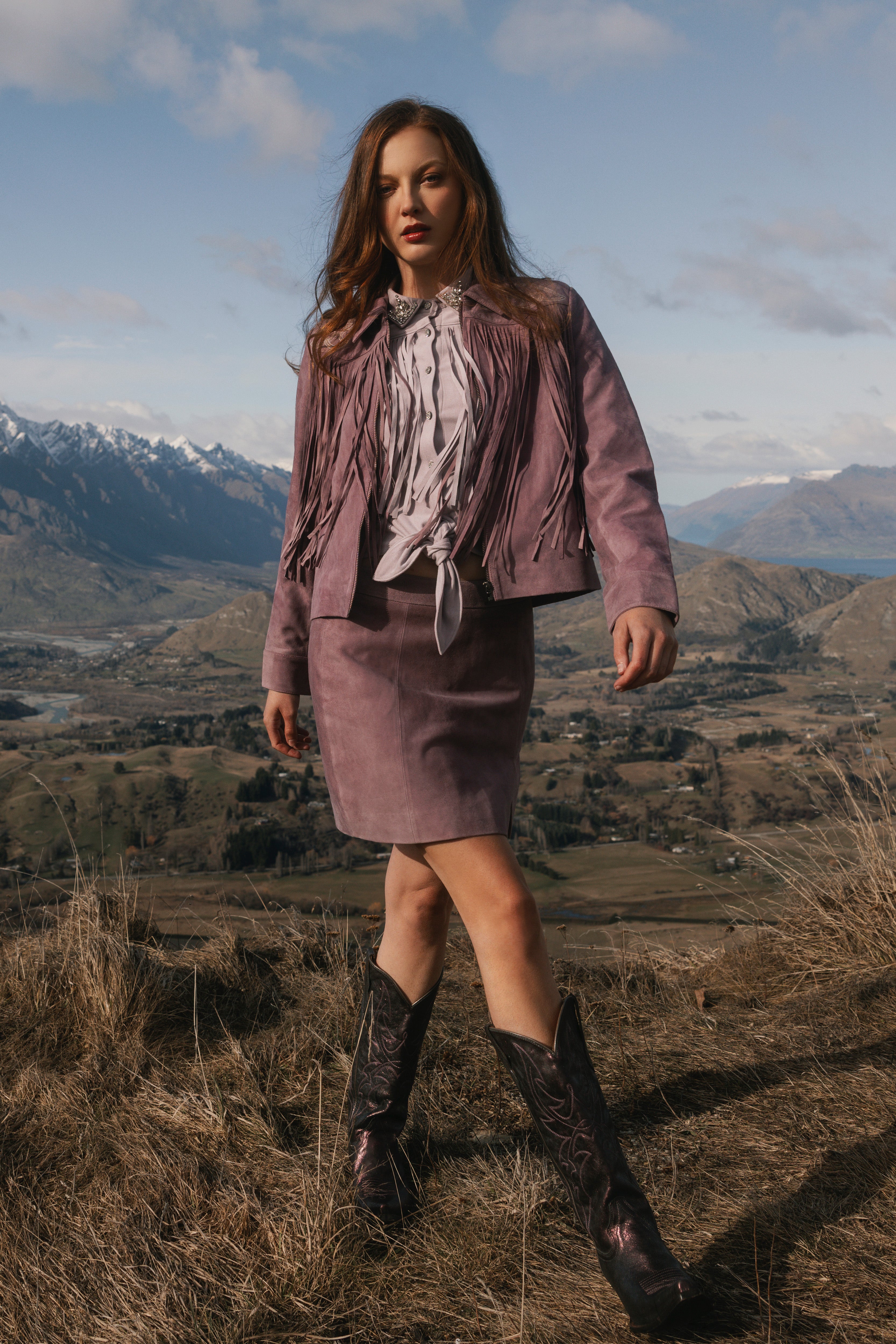 Waters Suede Mini Skirt