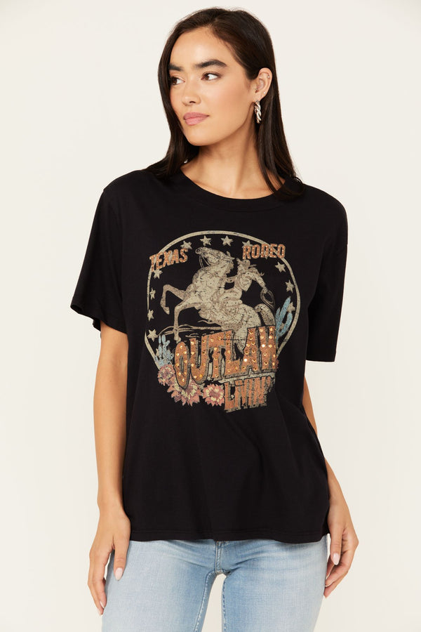 Outlaw Livin' Short Sleeve Graphic Tee - Black