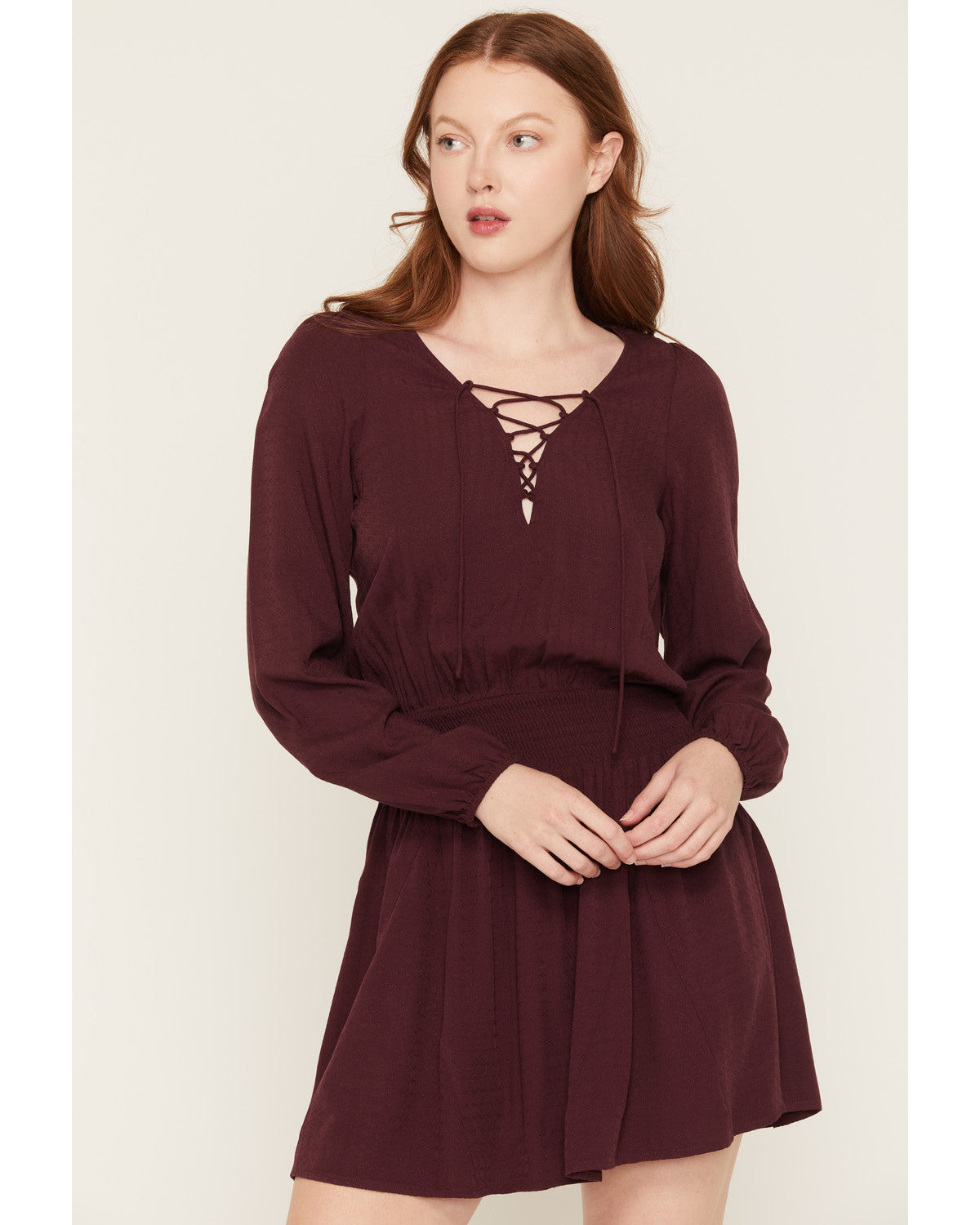 Aimee Lace-Up Mini Dress